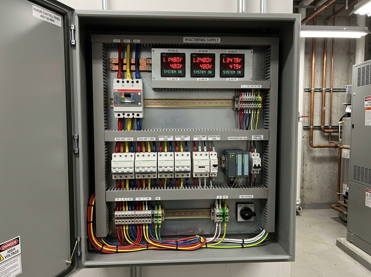 Tablero de control y potencia eléctrica para sistemas de refrigeración